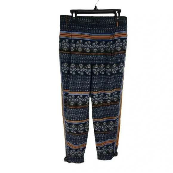 {Anthropologie} Elevenses Aralia Printed Blue Jogger Pant Size 0 - Picture 3 of 16